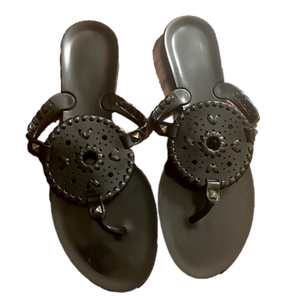 🌿Jack Rogers black patent jelly sandals - size 8🌿